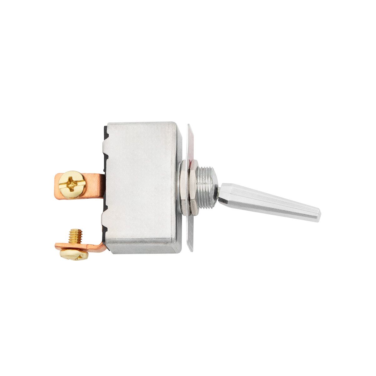 All Metal Heavy Duty Toggle w/ 2 Screw Terminals 50 Amp 12V S.P.S.T. On/Off 1 Pc.