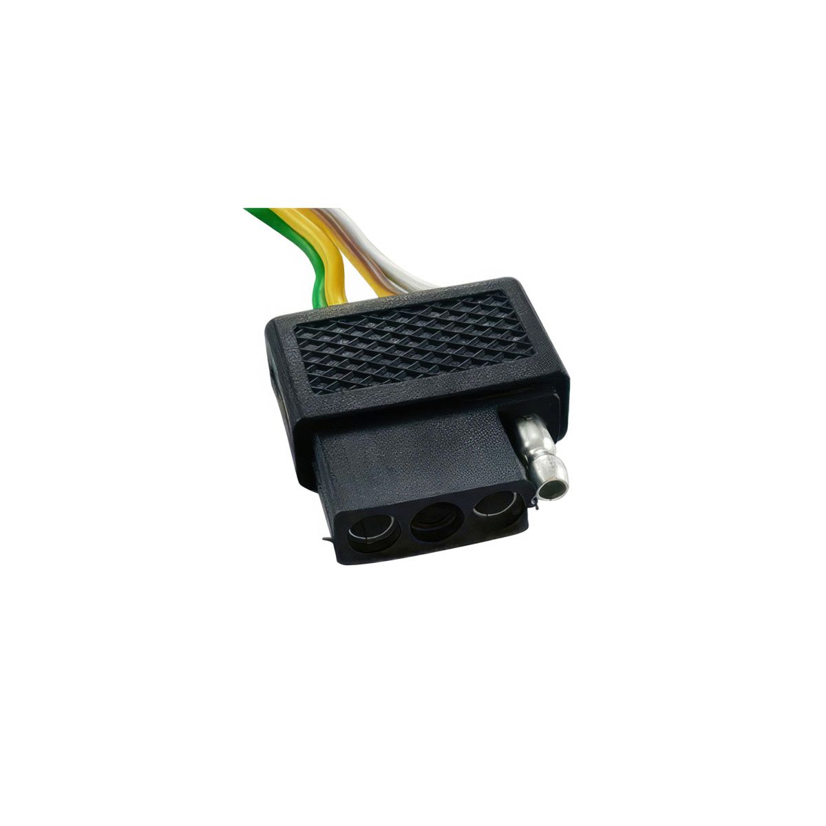 4-Way Flat Molded Female Trailer Connector w/ Polarized Plugs, 1 Pc.