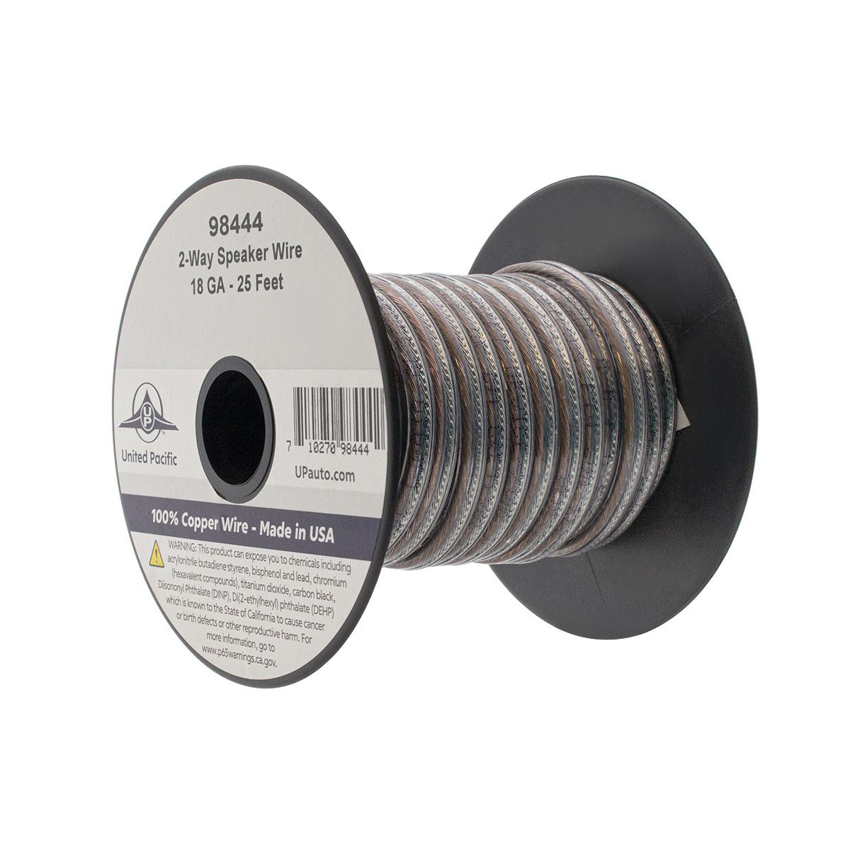Speaker Wire Bonded - 18 AWG 2-Way, PVC Insulated Copper Wire 25 Ft.