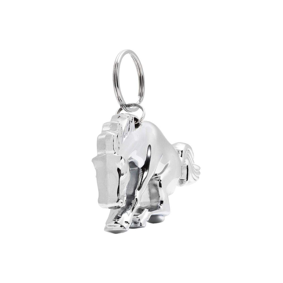 Chrome Bucking Horse Keychain/Bottle Opener - Thumbnail 2