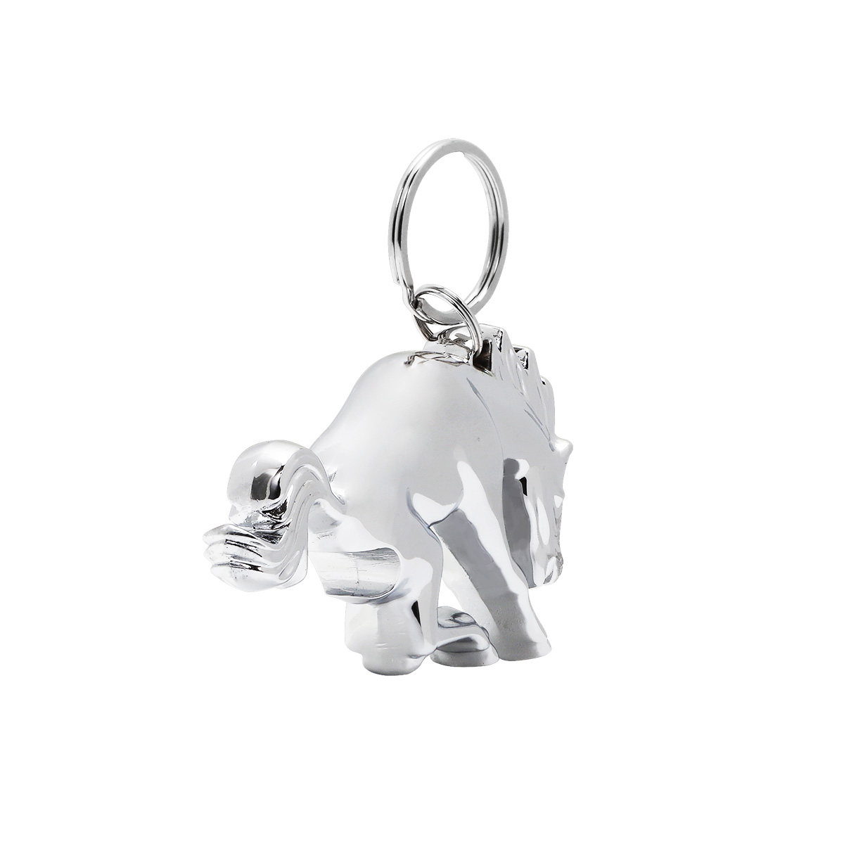 Chrome Bucking Horse Keychain/Bottle Opener - Thumbnail 3