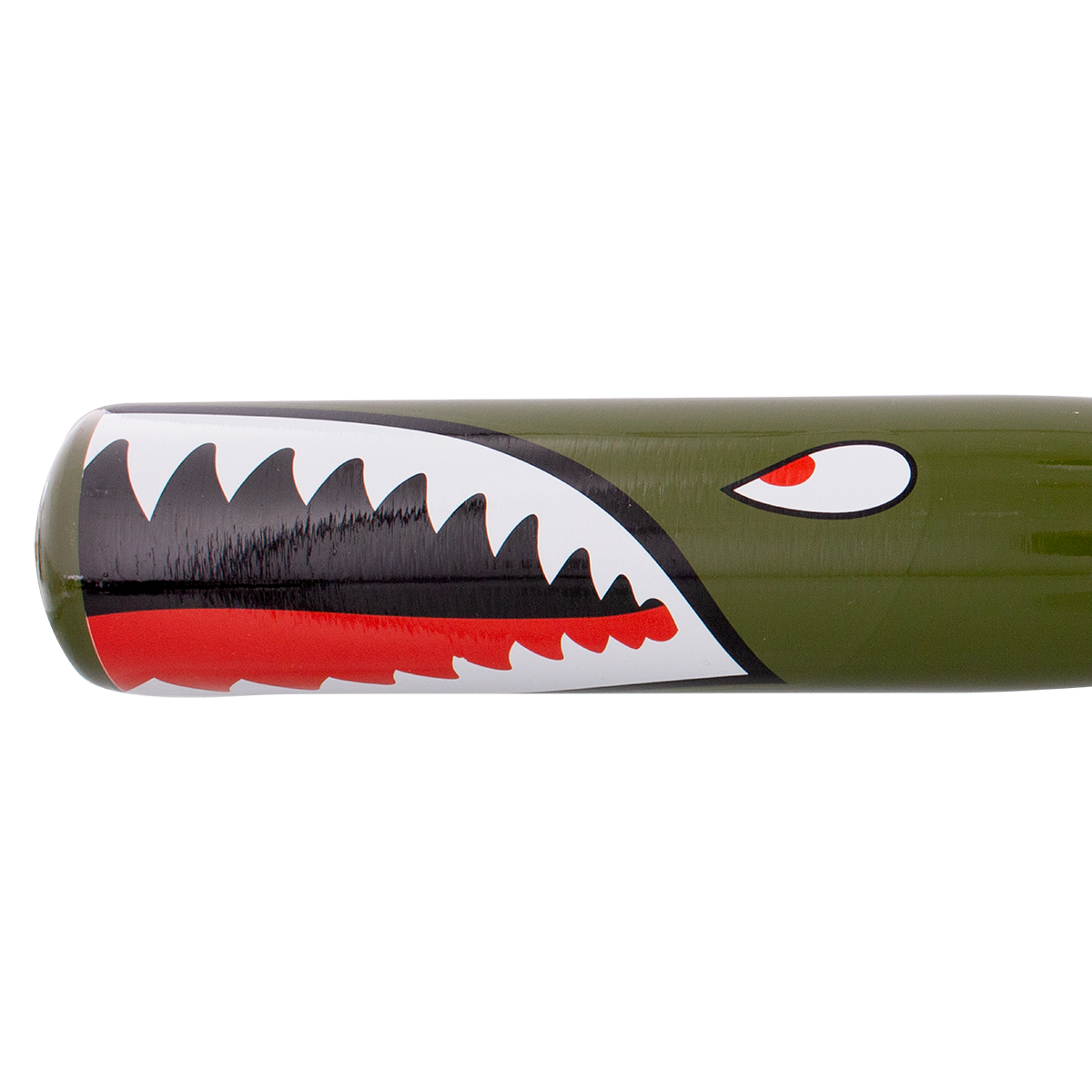 17" Aluminum Tire Checker Bat With P-40 Warhawk Shark Mouth Graphic - Thumbnail 6