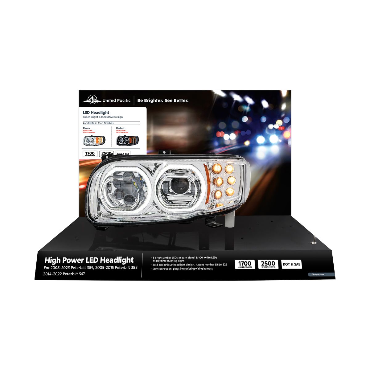 United Pacific Peterbilt 389 Modular Headlight Display-35784
