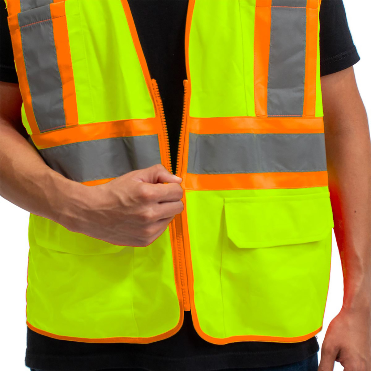RigGear High Visibility Reflective Yellow Safety Vest-Medium - Thumbnail 5