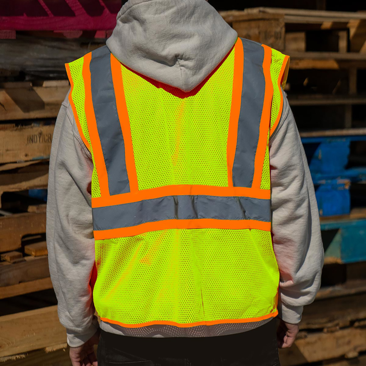 RigGear High Visibility Reflective Yellow Safety Vest-XX Large - Thumbnail 8