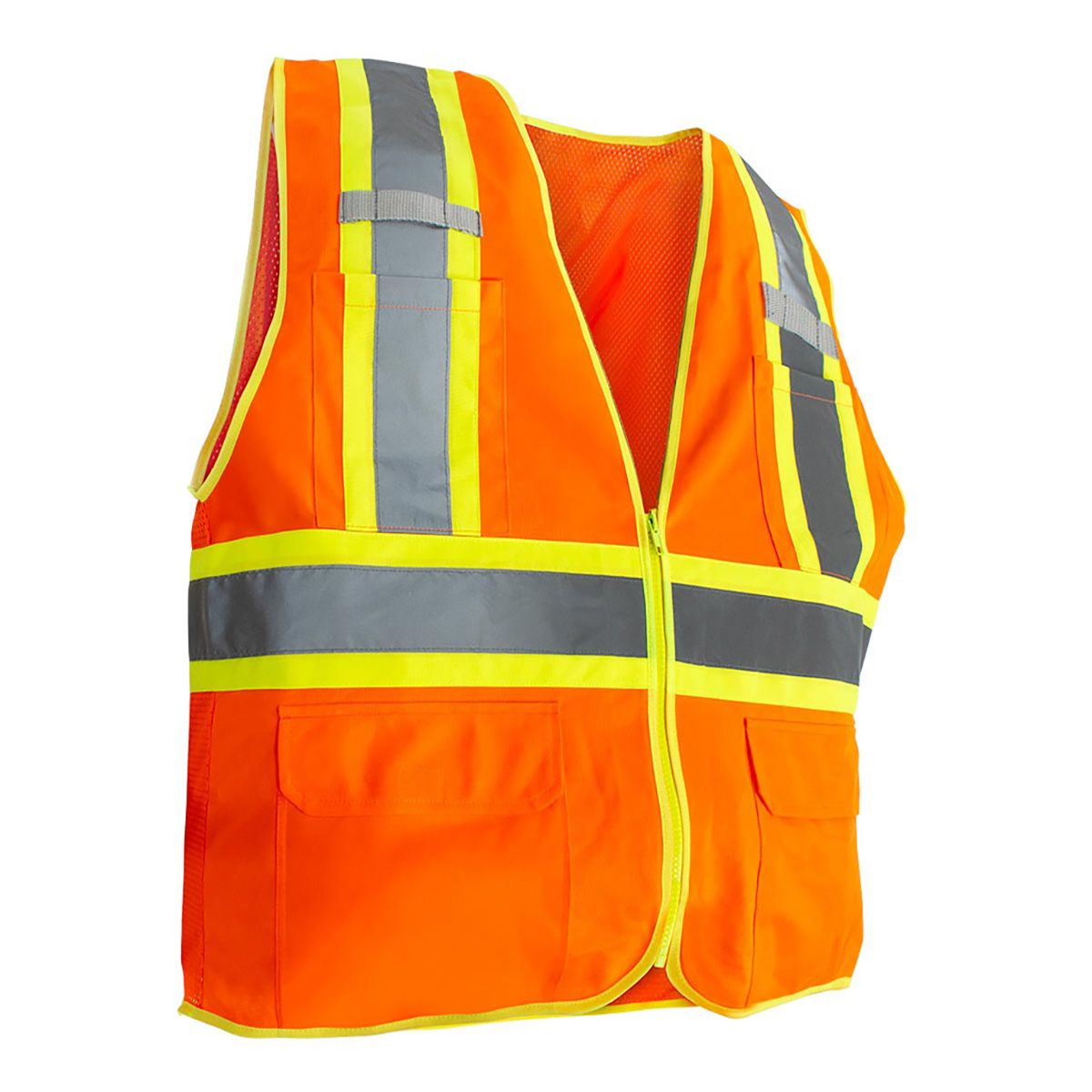 RigGear High Visibility Reflective Orange Safety Vest-Small