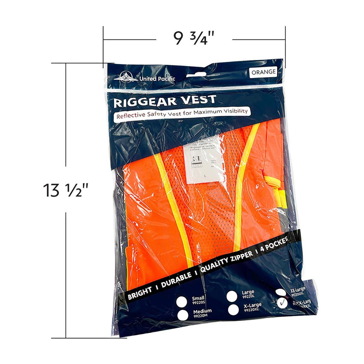 RigGear High Visibility Reflective Orange Safety Vest-Small - Thumbnail 4