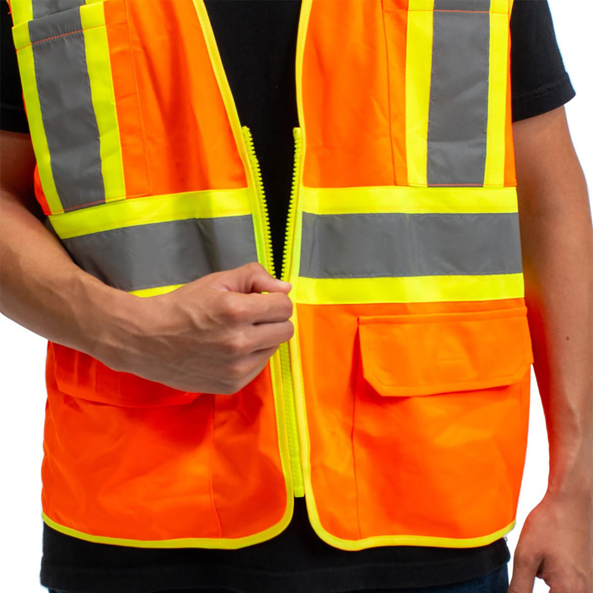 RigGear High Visibility Reflective Orange Safety Vest-XX Large - Thumbnail 5