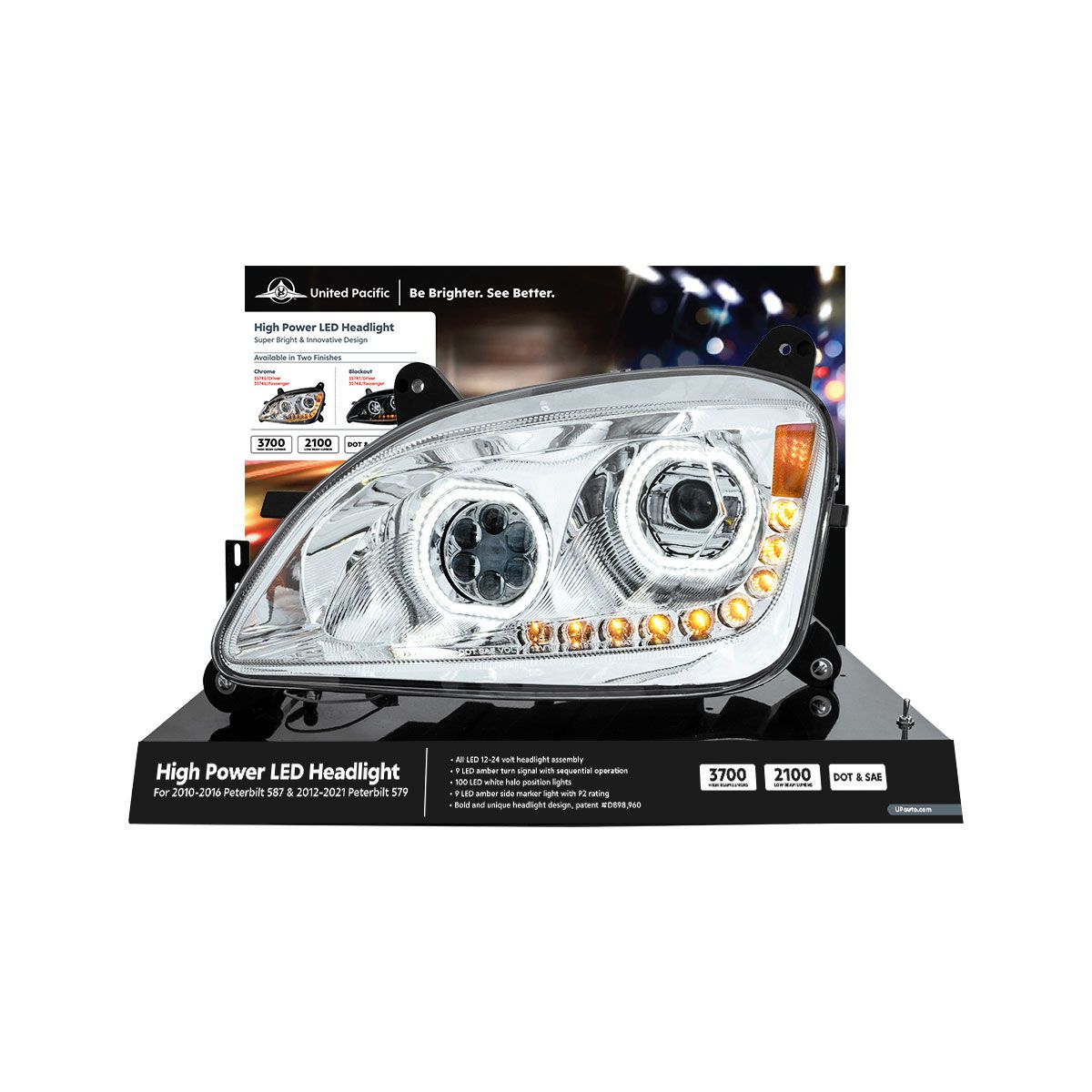 United Pacific Peterbilt 579 Modular Headlight Display-35745
