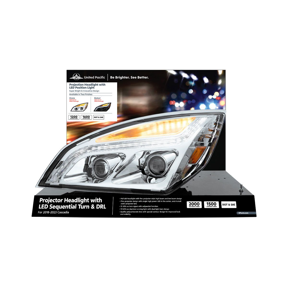 United Pacific Freightliner Cascadia Modular Headlight Display-35819