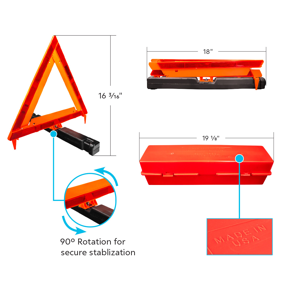 Emergency Warning Triangle Kit (3-Pack) - Thumbnail 9