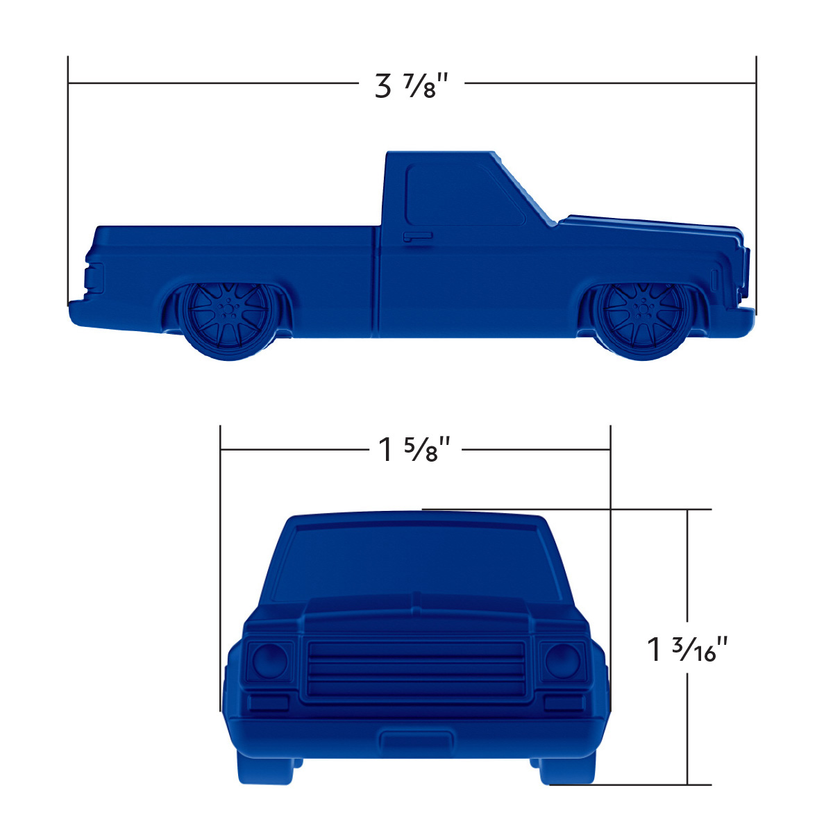 Solid Die-Cast 1973-1987 Chevrolet Truck Style Paper Weight-Indigo Blue - Thumbnail 14