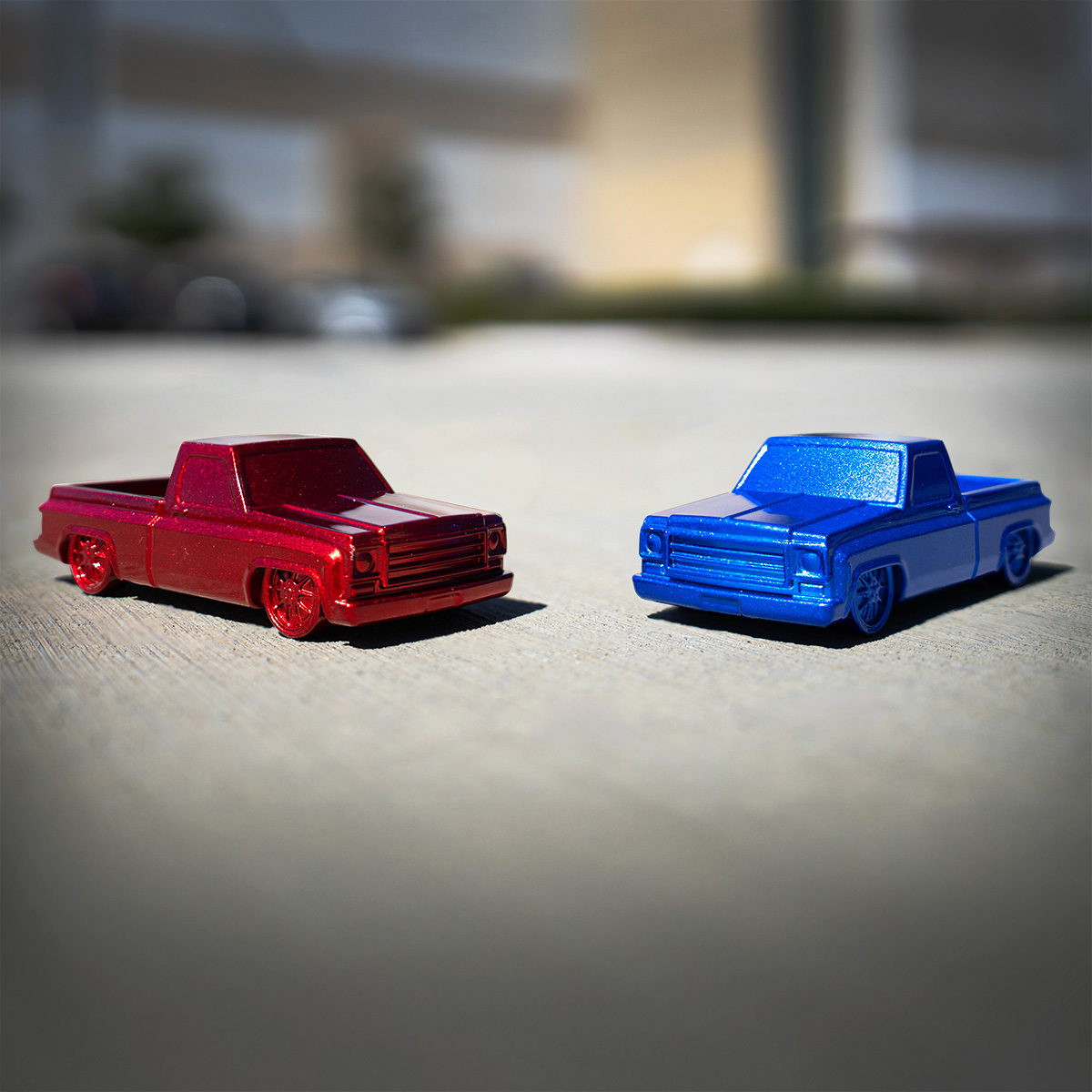 Solid Die-Cast 1973-1987 Chevrolet Truck Style Paper Weight-Candy Red - Thumbnail 6