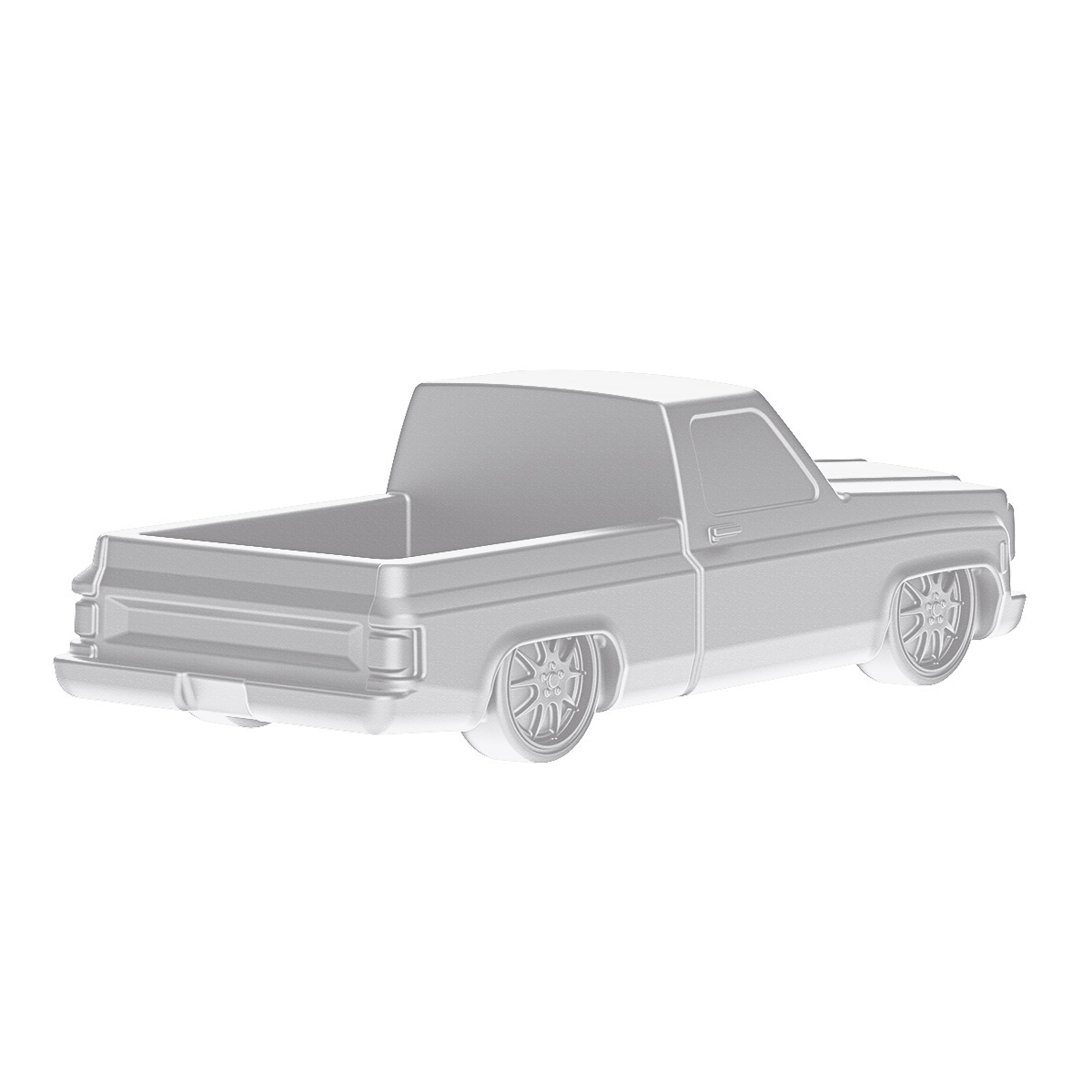 Solid Die-Cast 1973-1987 Chevrolet Truck Style Paper Weight-Pearl White - Thumbnail 4