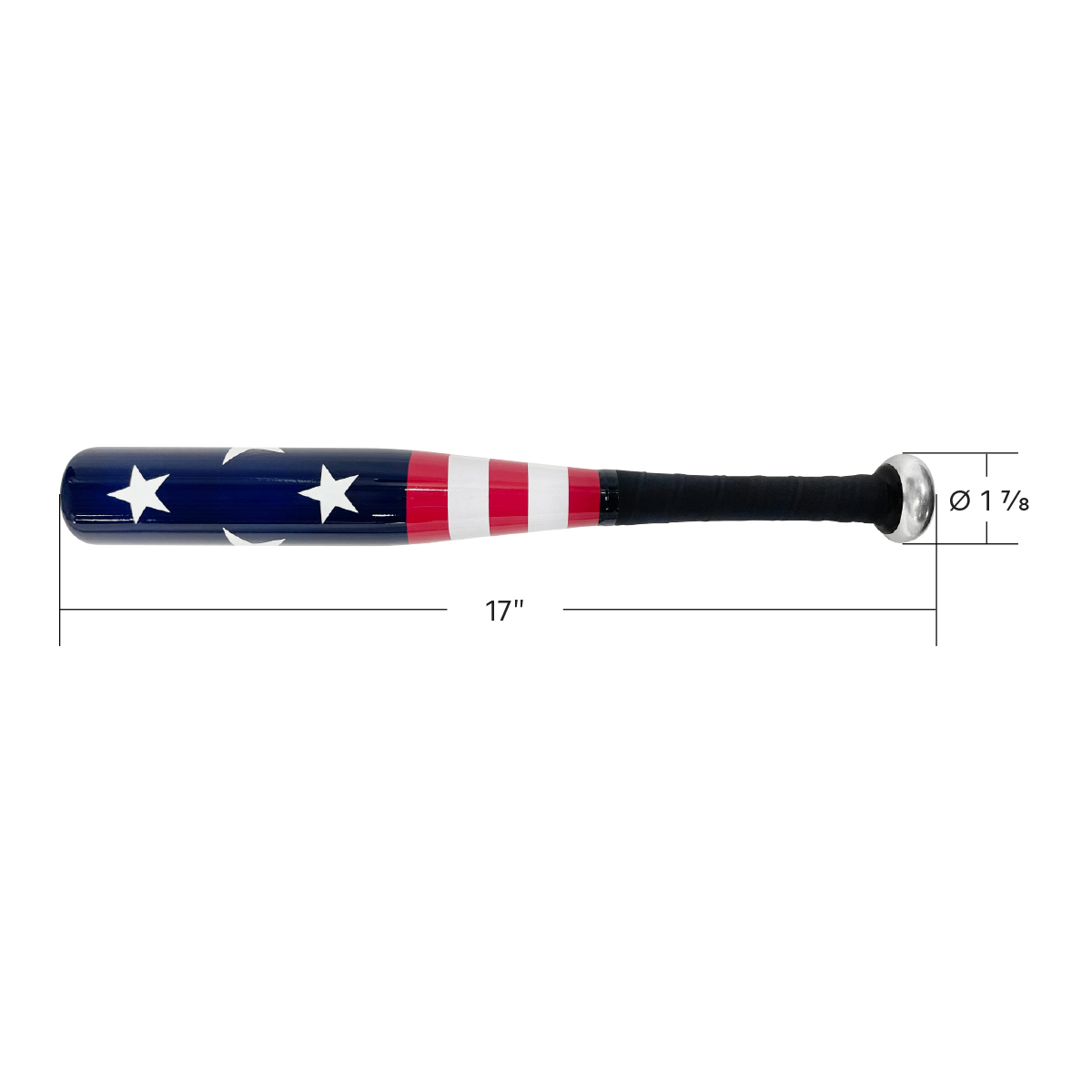 17" Aluminum Tire Checker Bat With USA Flag Graphic - Thumbnail 7