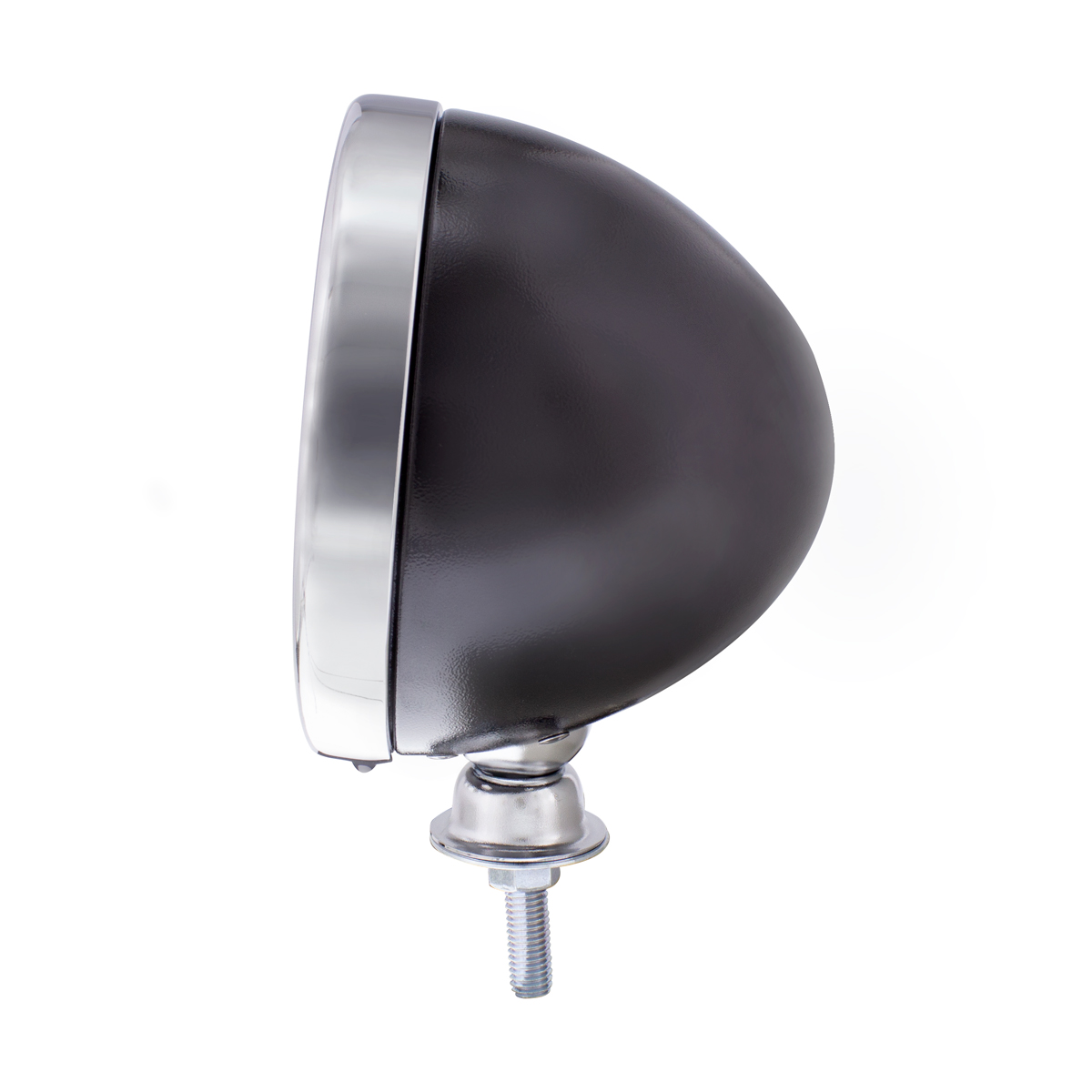 7" Black Dietz Style Headlight Housing & Chrome Rim Only and 34222 Pigtail (Pair) - Thumbnail 3