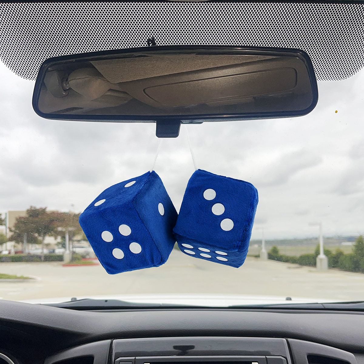 3" X 3" Classic Fuzzy Dice, Blue (Pair) - Thumbnail 2