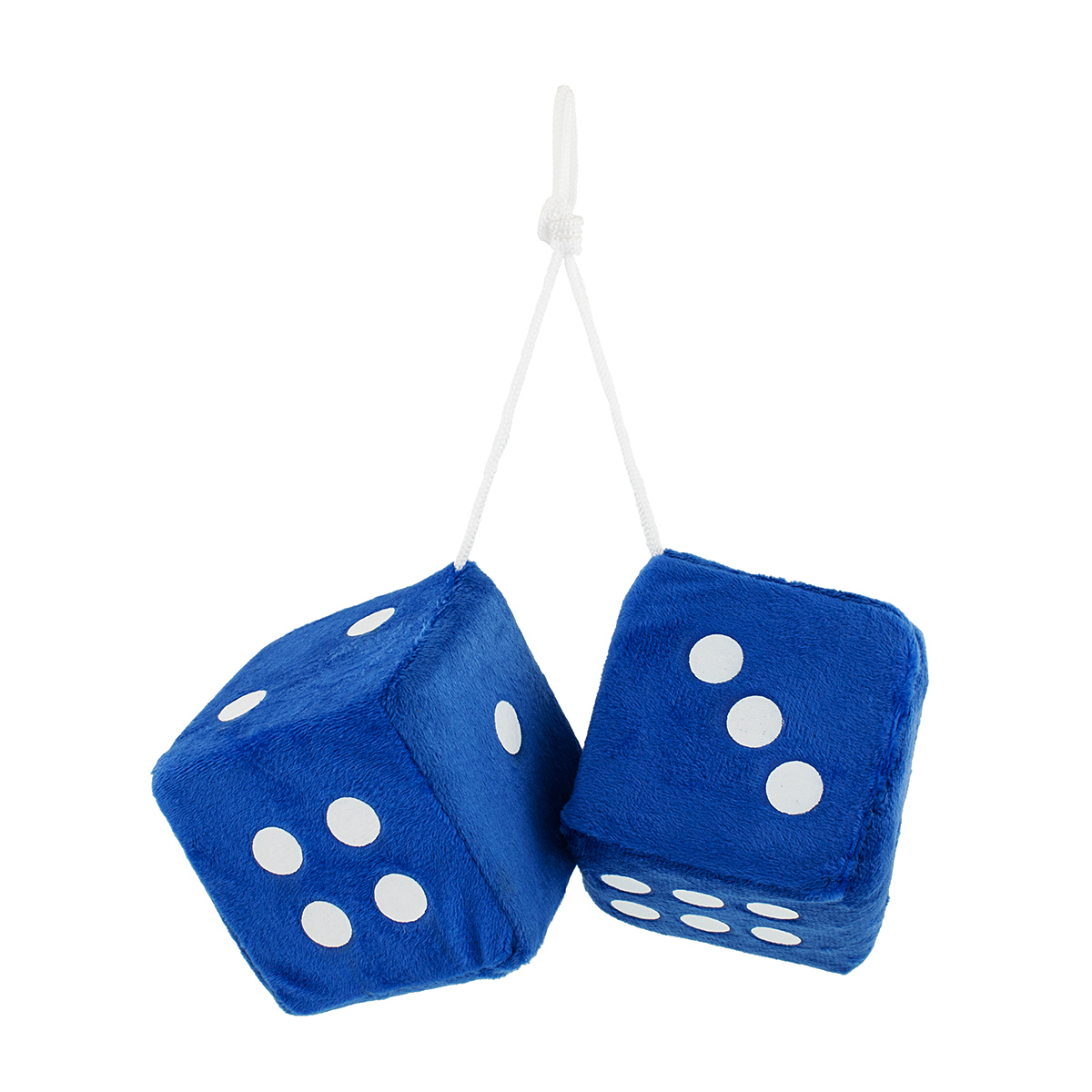 3" X 3" Classic Fuzzy Dice, Blue (Pair) - Thumbnail 3