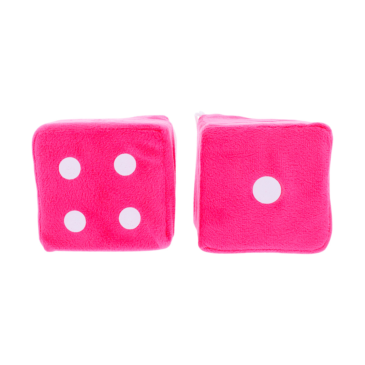 3" X 3" Classic Fuzzy Dice, Pink (Pair) - Thumbnail 2