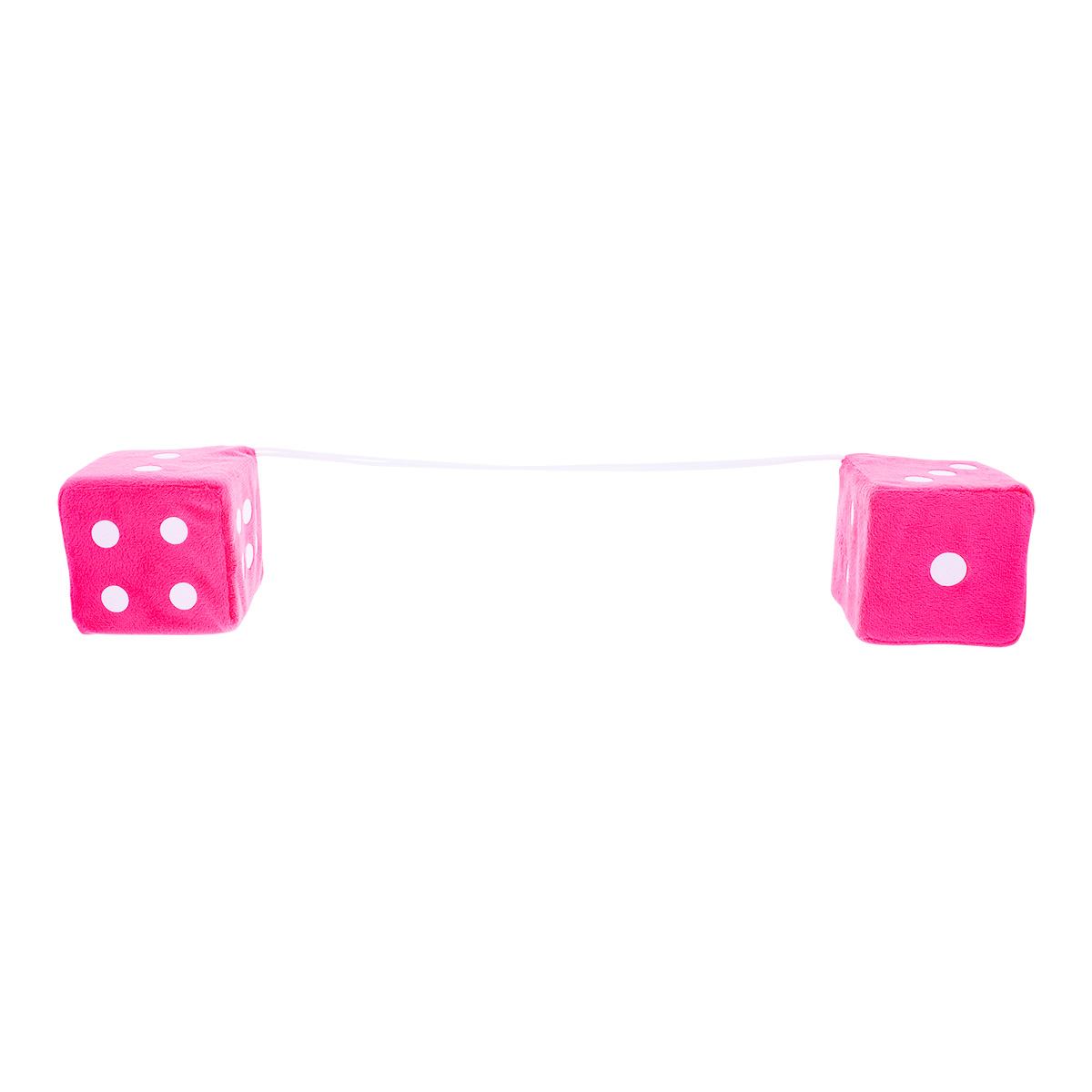 3" X 3" Classic Fuzzy Dice, Pink (Pair) - Thumbnail 3