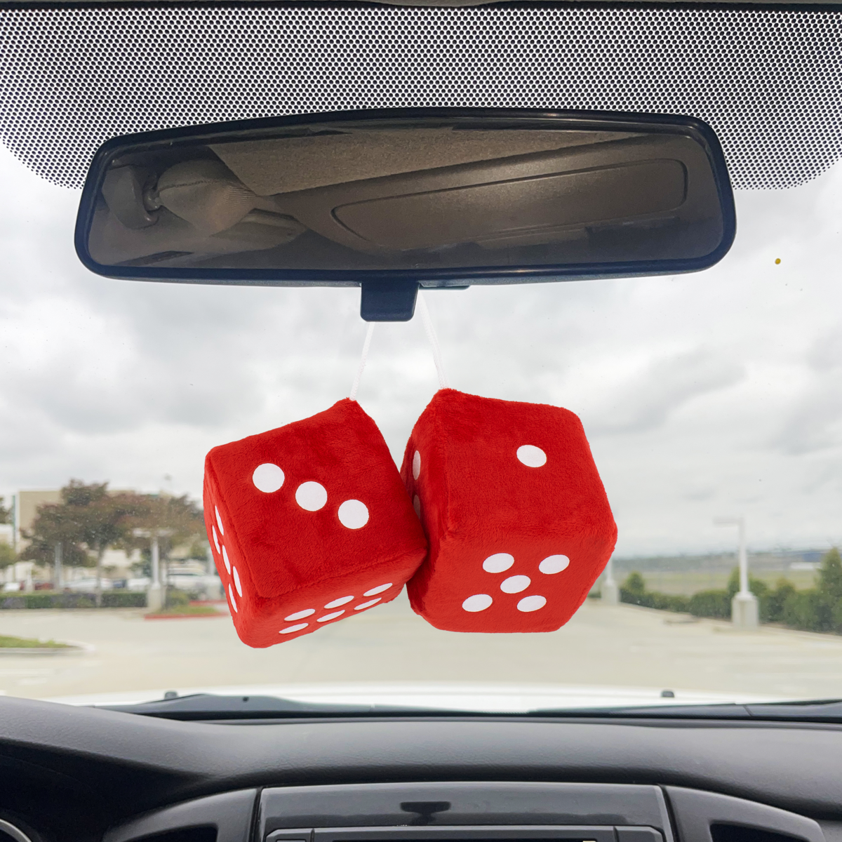 3" X 3" Classic Fuzzy Dice, Red (Pair) - Thumbnail 4