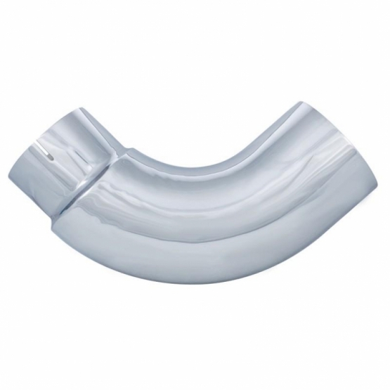 Chrome 90 Degree Exhaust Elbow, Reduce 6" O.D. To 5" I.D. - 13" X 13"