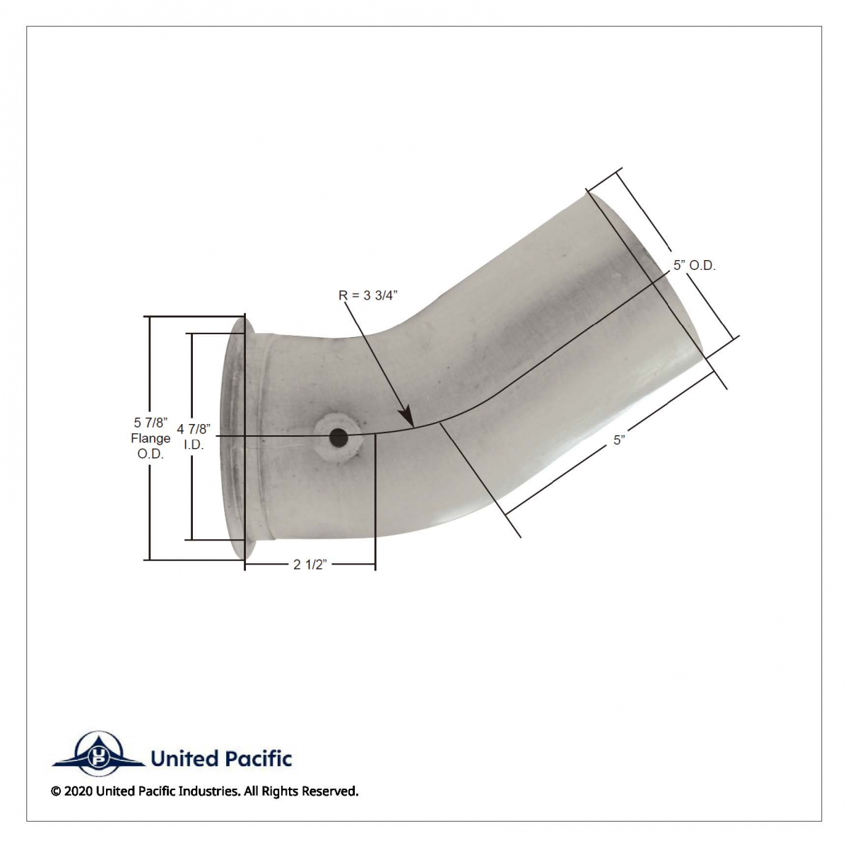 Aluminized Exhaust Elbow For Freightliner Classic 04-16460-009 - Thumbnail 2
