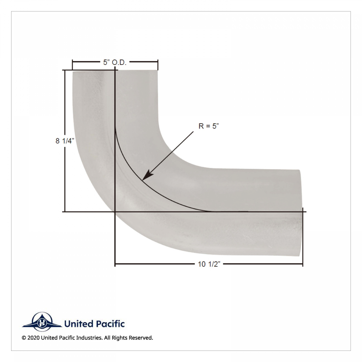 Aluminized 90 Degree Exhaust Elbow For Freightliner 04-09586-013 - Thumbnail 2
