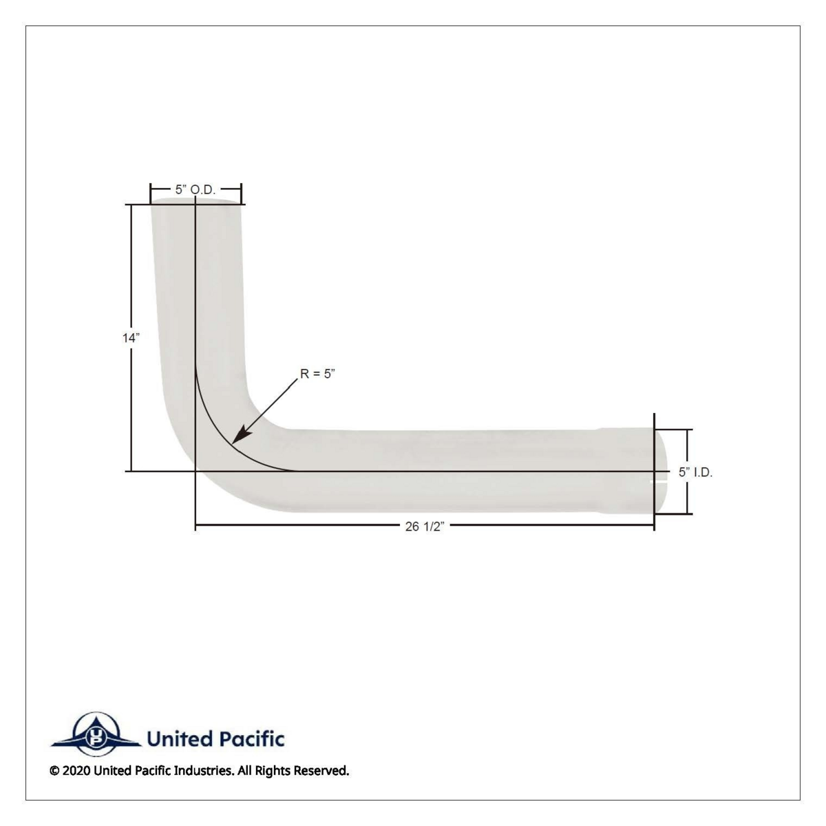 Aluminized 90 Degree Exhaust Elbow For Freightliner 04-09833-006 - Thumbnail 3