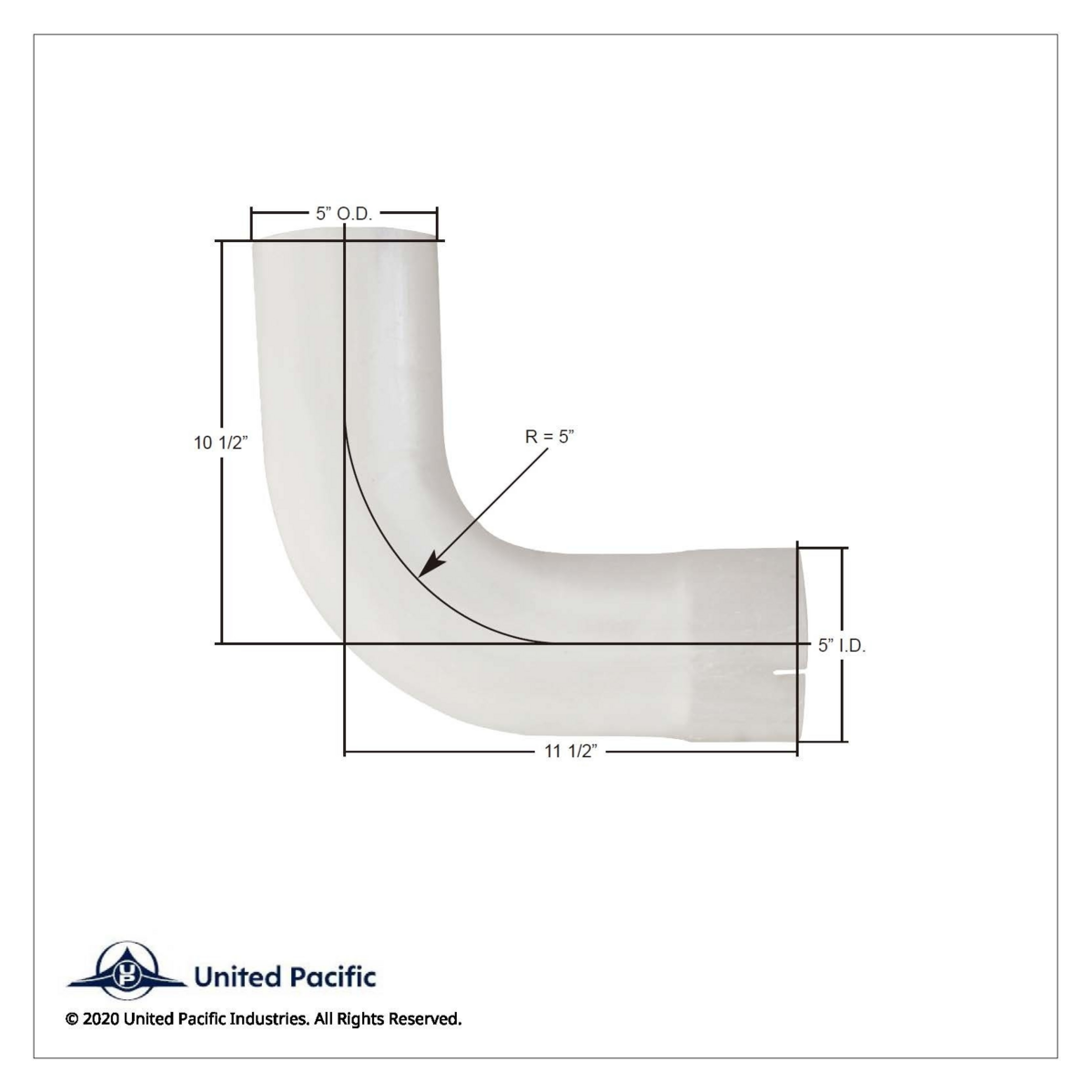 Aluminized 90 Degree Exhaust Elbow For Kenworth - Thumbnail 3