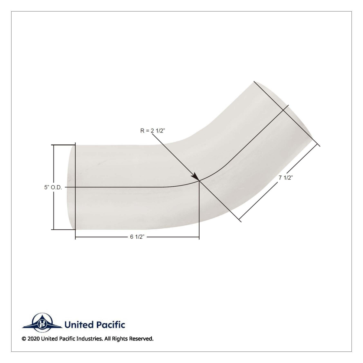 Aluminized Steel 45 Degree Exhaust Elbow For Kenworth - Thumbnail 3