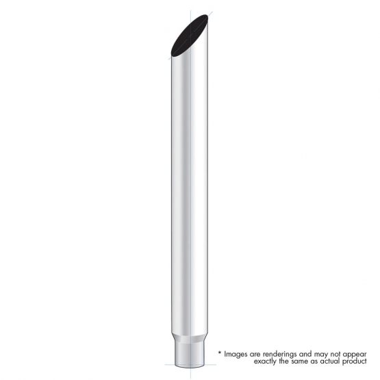 8" Mitred Reduce To 5" O.D. Bottom Exhaust - 48" L