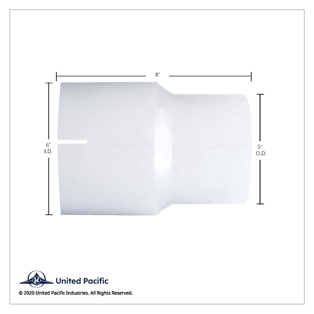 Aluminized Reducer 6" I.D. To 5" O.D. - Thumbnail 2