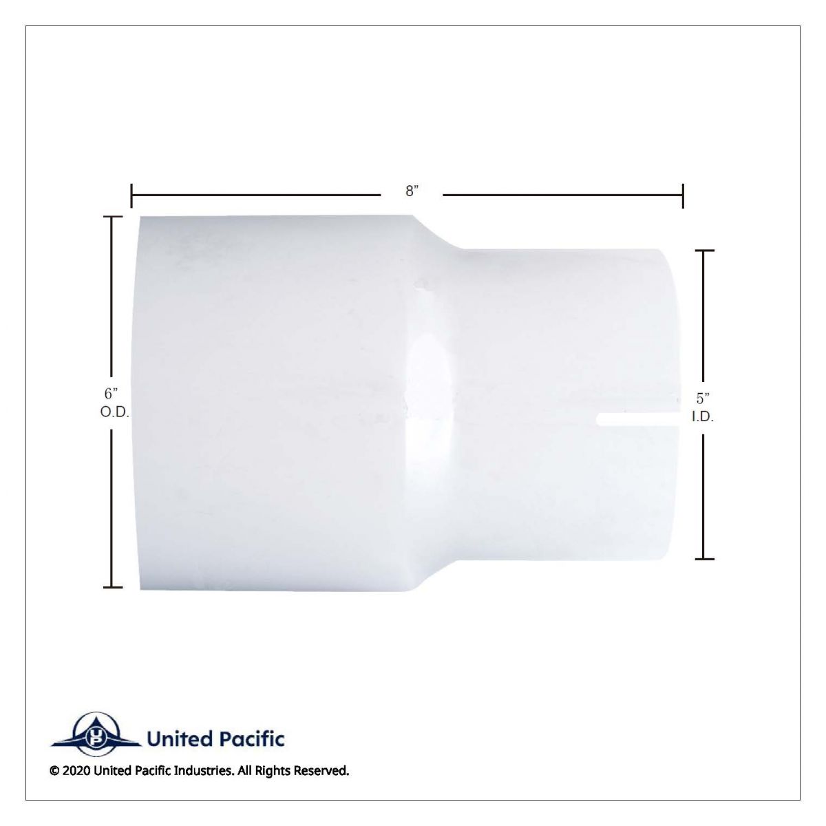 Aluminized Reducer 6" O.D. To 5" I.D. - Thumbnail 2