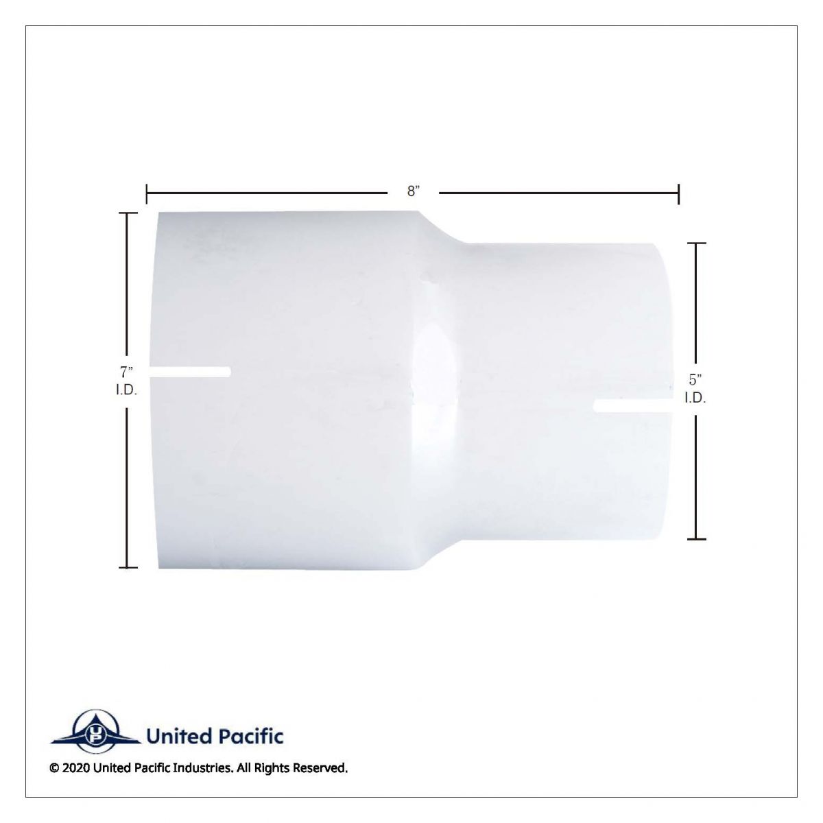 Chrome Reducer 7" I.D. To 5" I.D. - Thumbnail 6