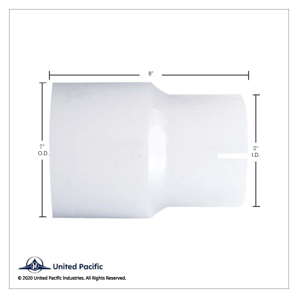 Chrome Reducer 7" O.D. To 5" I.D. - Thumbnail 2