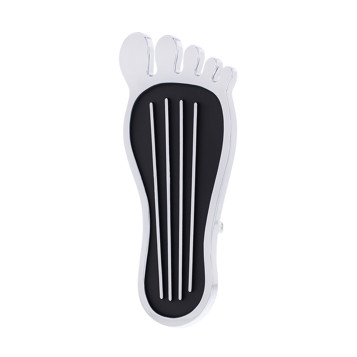 Chrome Barefoot Shape Gas Pedal Cover - Thumbnail 2