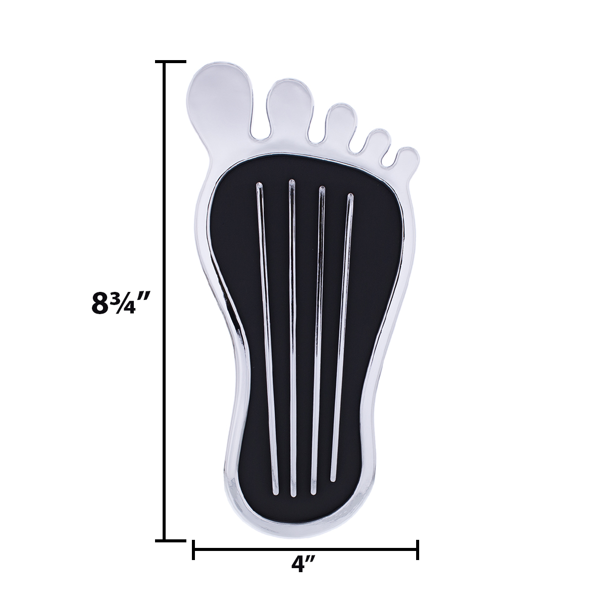 Chrome Barefoot Shape Gas Pedal Cover - Thumbnail 6