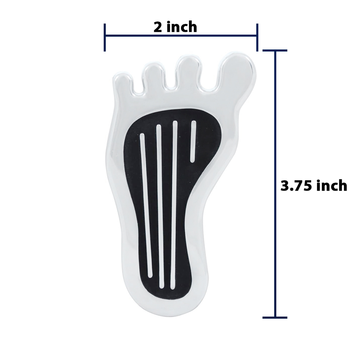 Chrome Barefoot Shape Dimmer Switch Cover - Thumbnail 8