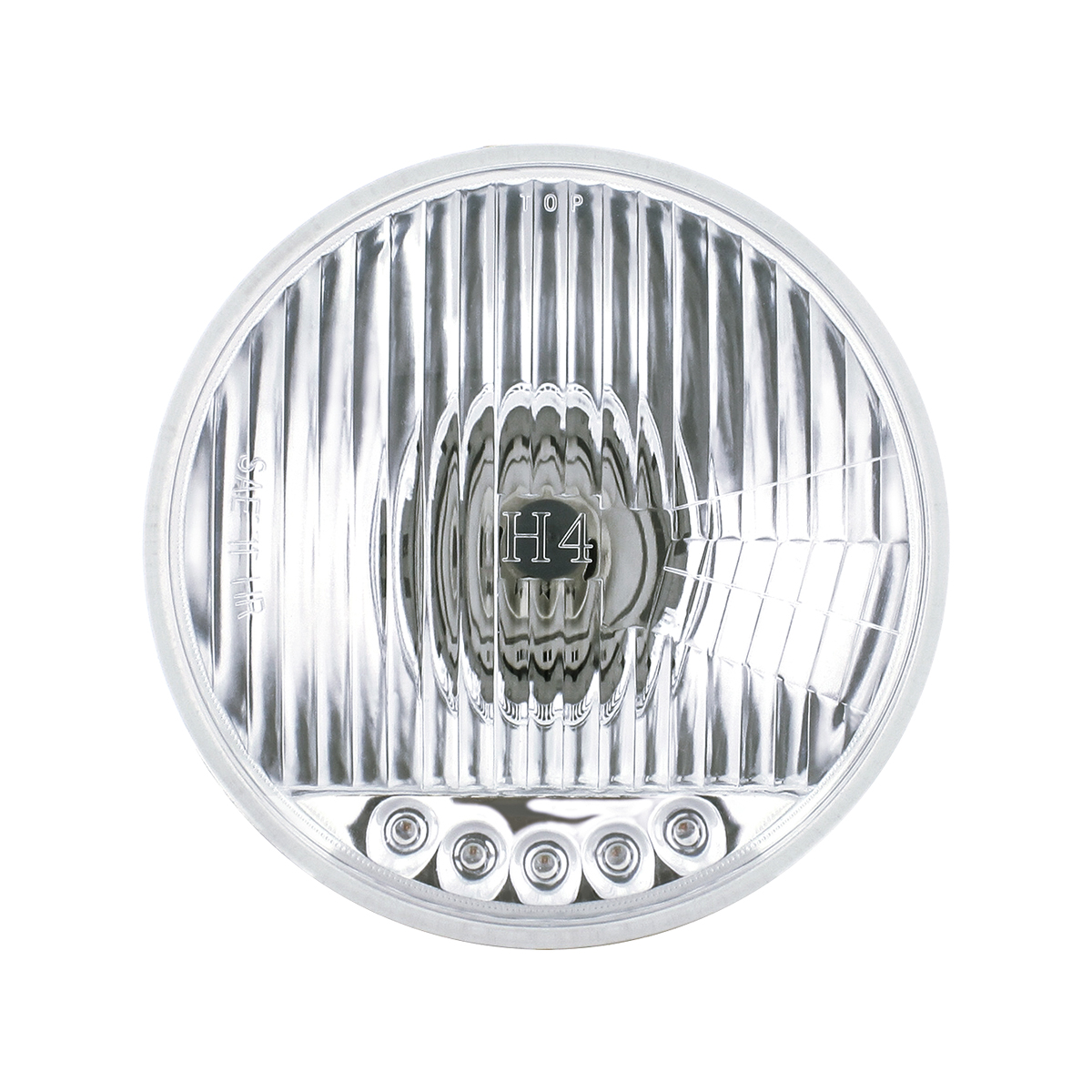 5-3/4" Crystal Halogen Headlight With 5 LED Position Lights - Thumbnail 3