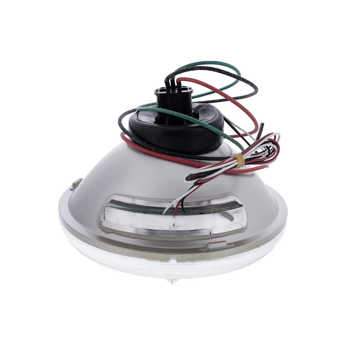 7" Crystal Headlight With 10 Amber LED Position Lights - Thumbnail 6