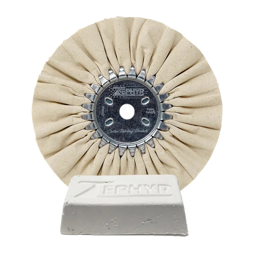 8" Airway Buffing Wheel with Junior Bar of Polishing Compound Kits - Thumbnail 3