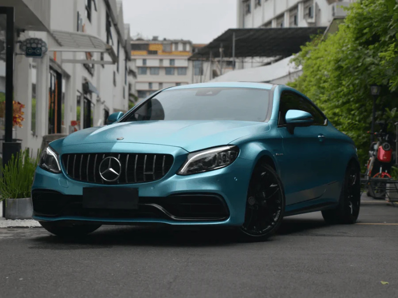 Satin pearl white Tesla wrap