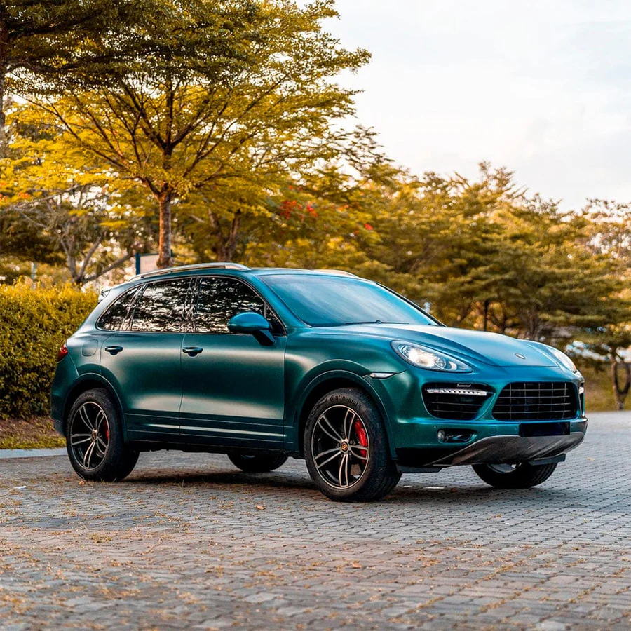 Satin wrap example showing soft sheen