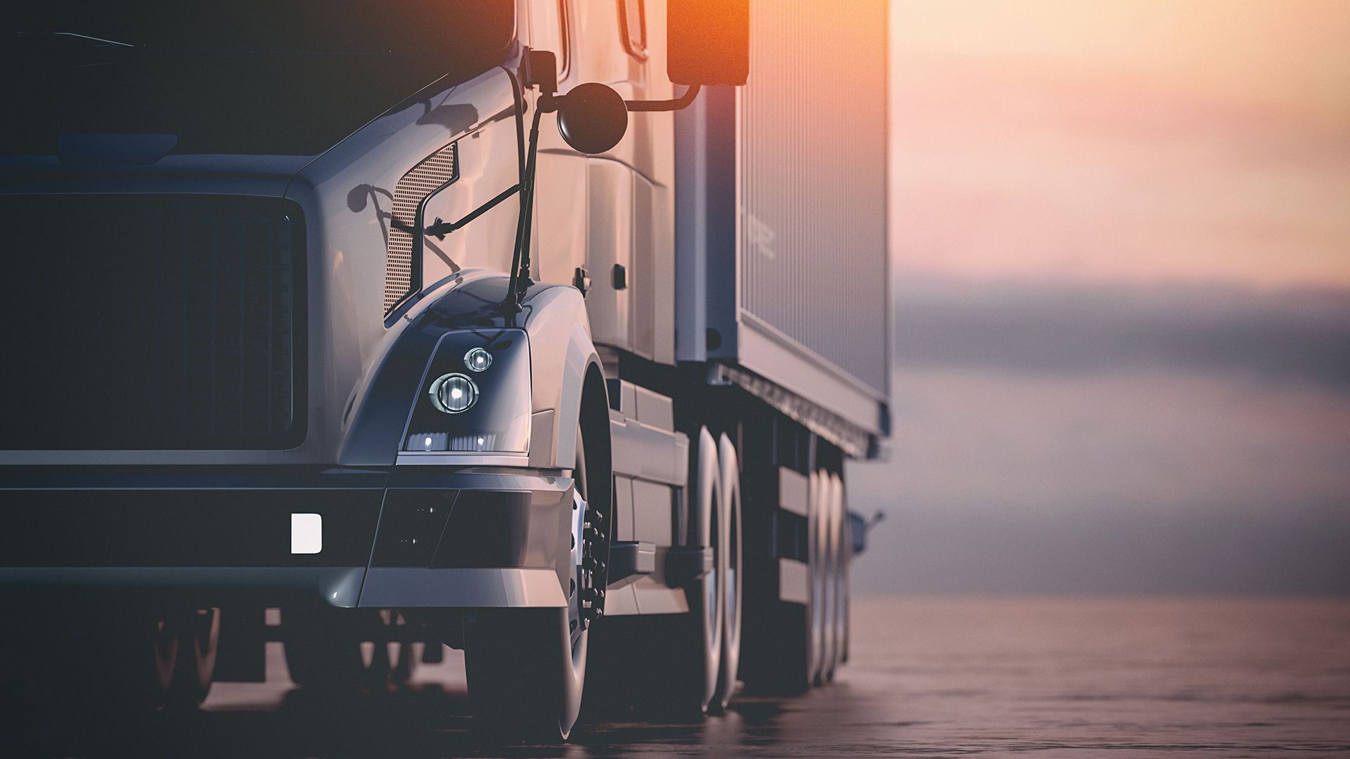 Mechanic performing safe roadside semi repair